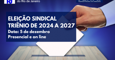 Comissão Eleitoral do Sindicato dos Jornalistas Profissionais do Estado do Rio de Janeiro anuncia data da eleição